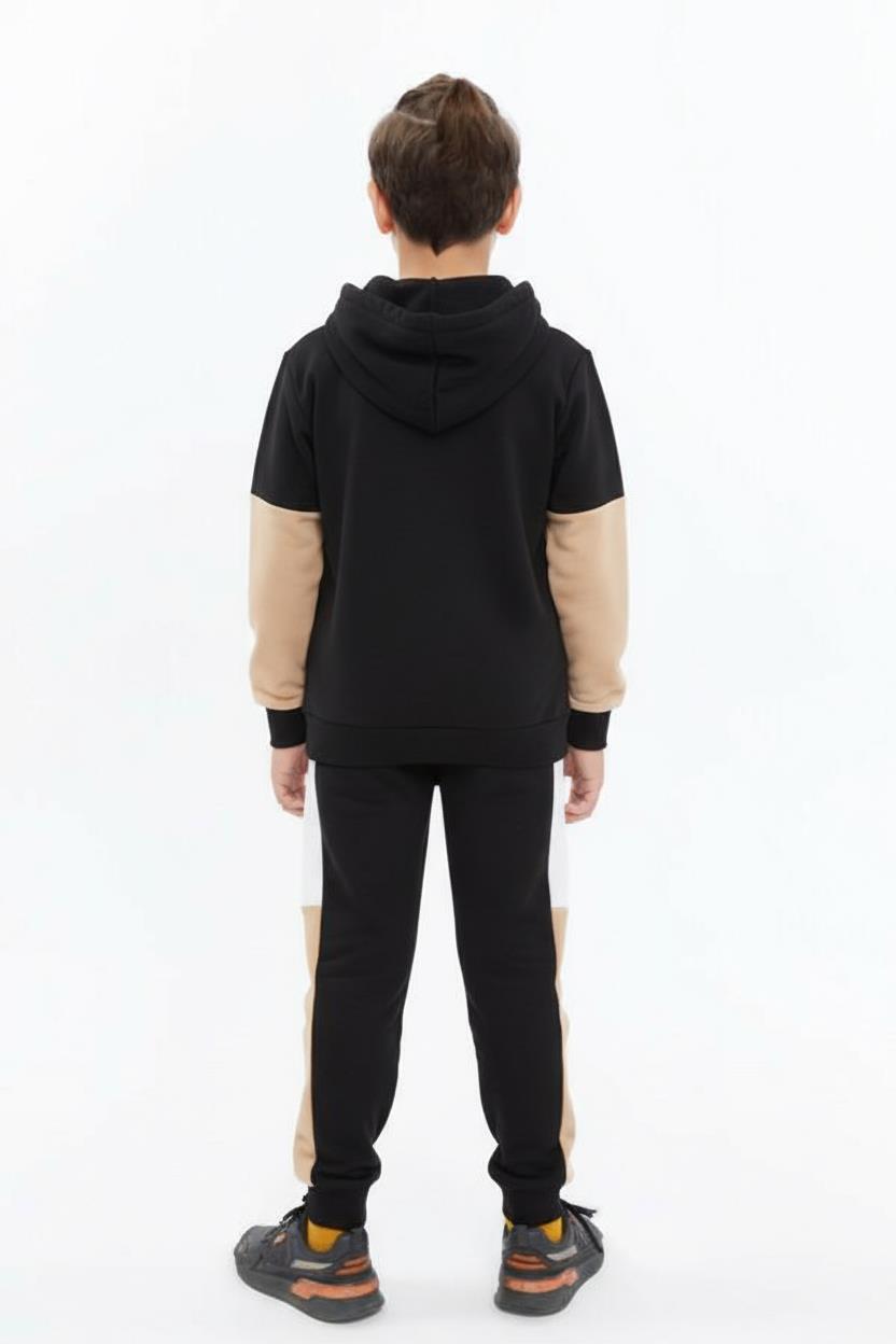 Erkek Çocuk Eşofman Takım 6-14 Yaş 1008 Siyah - 2