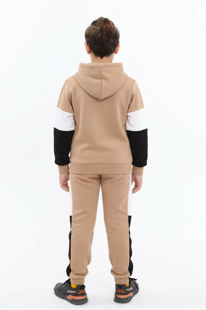 Erkek Çocuk Eşofman Takım 6-14 Yaş 1008 Bej - 2
