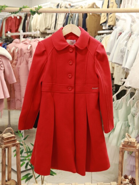 Kız Çocuk Kaban 8-12 Yaş 1056 Kırmızı - 4