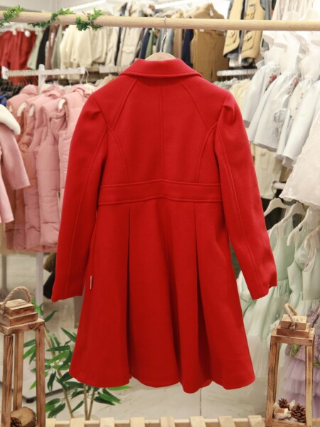 Kız Çocuk Kaban 8-12 Yaş 1056 Kırmızı - 5