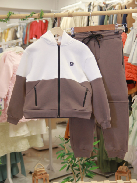 Erkek Çocuk Eşofman Takım 6-14 Yaş 1003 Kahve - 4