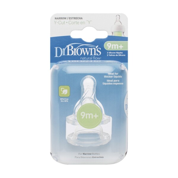Dr.Brown's Dar Ağız Y Kesim 2'Li Silikon Biberon Emziği - Dr Brown's