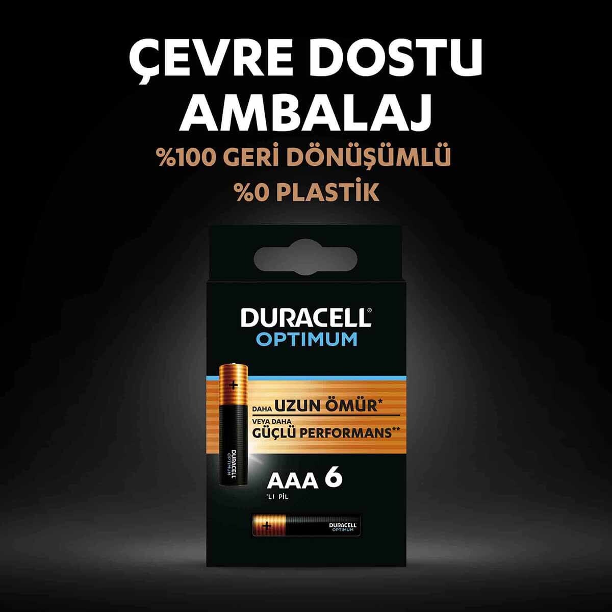 Duracell 6Lı Optimum AAA Kalem Pil - 5