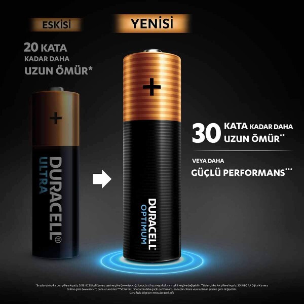 Duracell 4'Lü Optimum AA Kalem Pil - 3