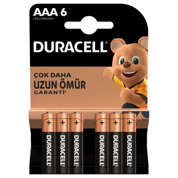 Duracell 6'Lı AAA İnce Kalem Pil - Duracell