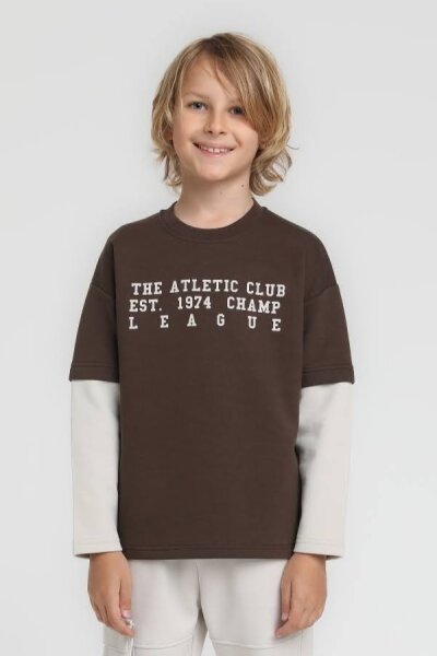 Erkek Çocuk Sweatşirt 4-8 Yaş 1845 Kahve - ESCABEL