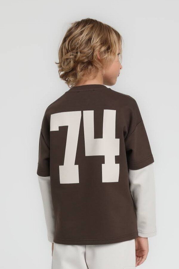Erkek Çocuk Sweatşirt 4-8 Yaş 1845 Kahve - 2