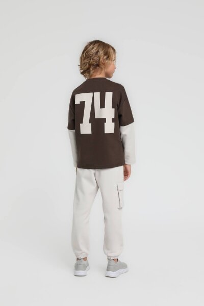 Erkek Çocuk Sweatşirt 9-13 Yaş 1845 Kahve - 4