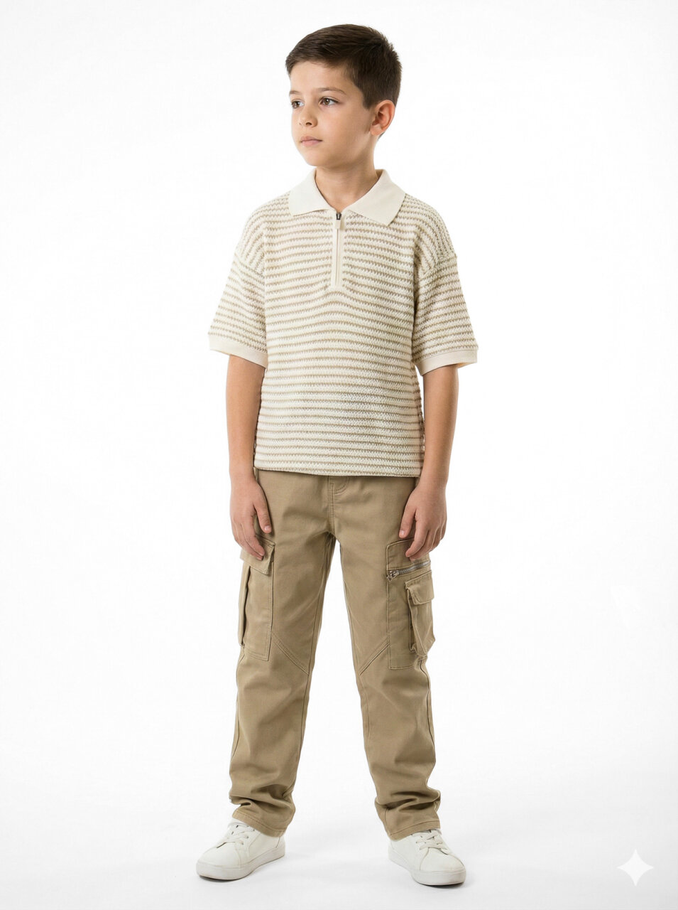 Erkek Çocuk 2'li Alt Üst Kombin Takmı 4-13 Yaş SET0476 Açik Yeşil - 1