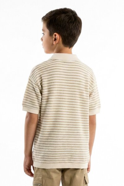 Erkek Çocuk Tişort 4-13 Yaş 1904 Vizon - Krem - 2
