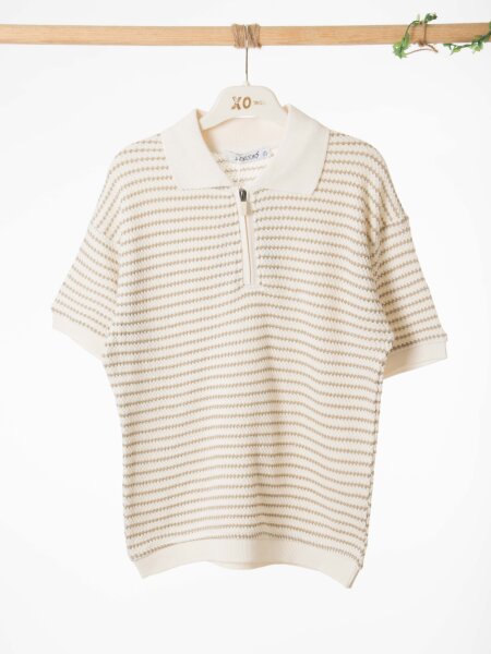 Erkek Çocuk Tişort 4-13 Yaş 1904 Vizon - Krem - 4