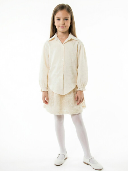 Kız Çocuk Alt Üst Takım 5-9 Yaş 36136 Bej - 3