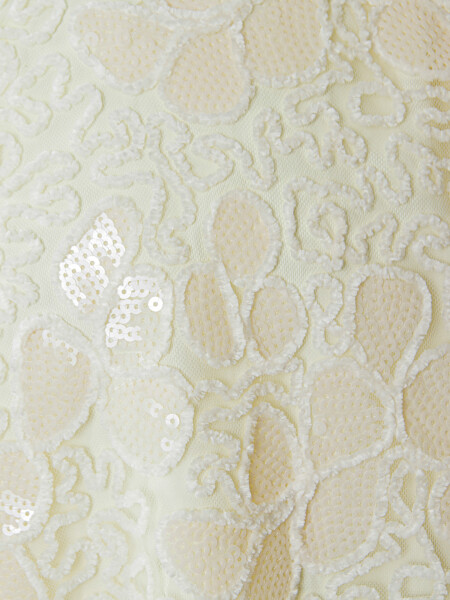 Kız Çocuk Elbise 5-12 Yaş 36235 Ekru - 3