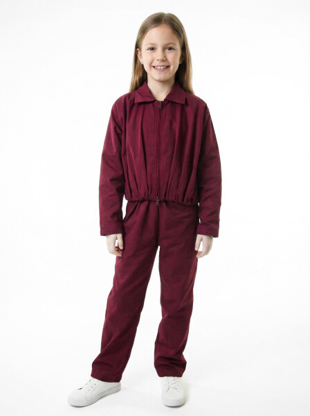 Kız Çocuk Ceket 10-14 Yaş 5017 Bordo 