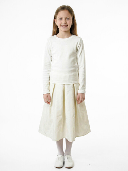 Kız Çocuk Alt Üst Takım 10-14 Yaş 36182 Krem - 3