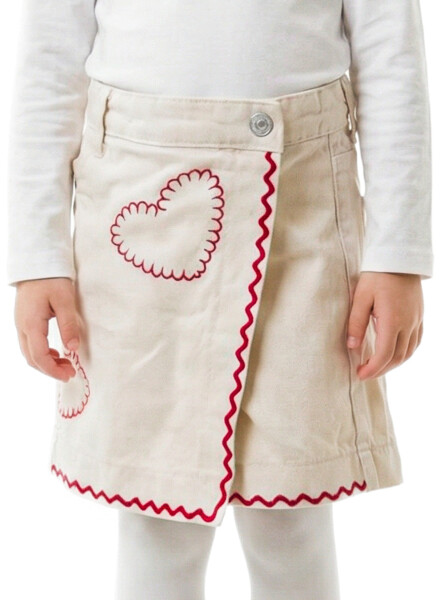 Kız Çocuk Şort Etek 4-8 Yaş 26145 Krem - ESCABEL