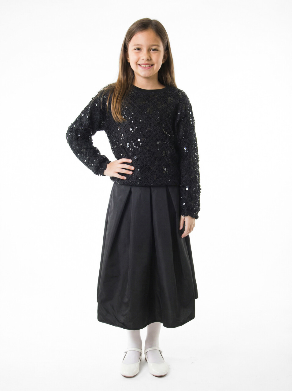 Kız Çocuk Alt Üst Takım 10-14 Yaş 36182 Siyah - 1