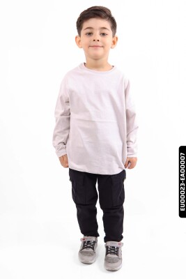 Erkek Çocuk Sweatshirt 5-14 Yaş 15117 Gri - 3