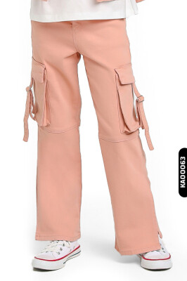 2428 بنطال بناتي بجيب واسع وساق واسعة 5-14 سنة 