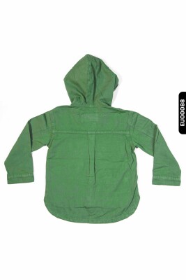 24200 جاكيت ولادي مع قبعة بأزرار مشابك مع جيبين علويين للأعمار 5-14 سنة - 3