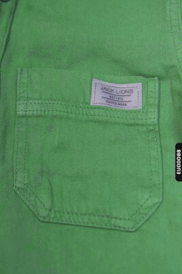 24200 جاكيت ولادي مع قبعة بأزرار مشابك مع جيبين علويين للأعمار 5-14 سنة - 4