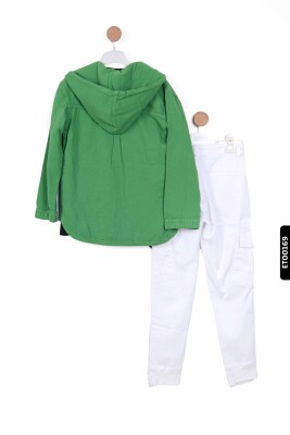 24200 جاكيت ولادي مع قبعة بأزرار مشابك مع جيبين علويين للأعمار 5-14 سنة - 6