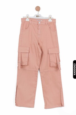 2428 بنطال بناتي بجيب واسع وساق واسعة 5-14 سنة - 2