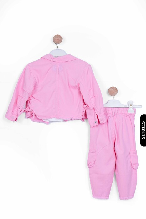 Kız Çocuk Tişört 1-5 Yaş 35791 Pembe - 5