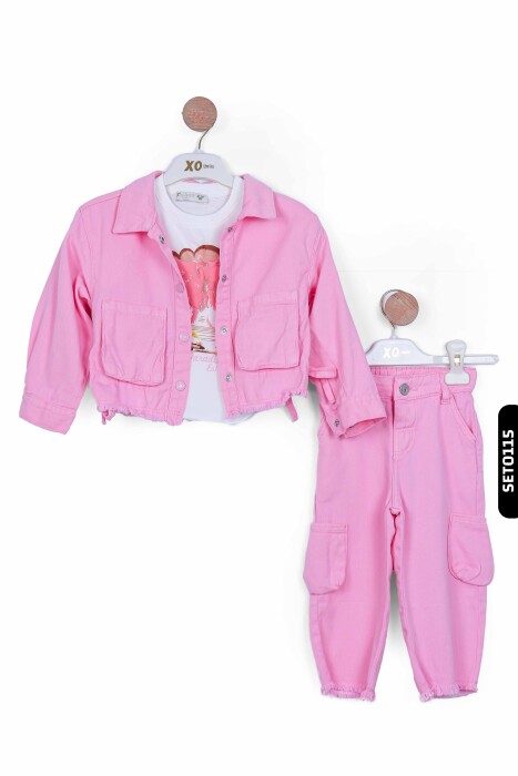 Kız Çocuk Tişört 1-5 Yaş 35791 Pembe - 6