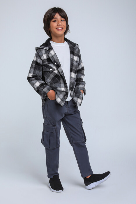 Erkek Çocuk Gömlek 4-8 Yaş 24150 Siyah - 4