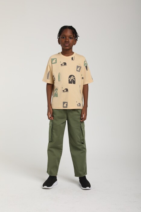 Erkek Çocuk Pantolon 9-13 Yaş 2573 Haki - 2