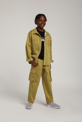 Erkek Çocuk Pantolon 9-13 Yaş 2573 Fıstık Yeşil - 2