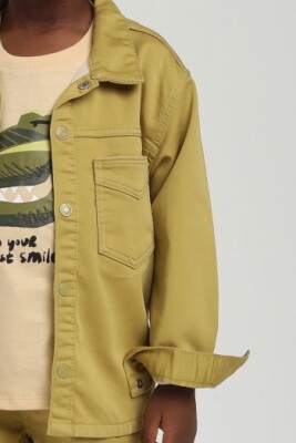 Erkek Çocuk Gömlek 1-4 Yaş 2597 Fıstık Yeşil - 3