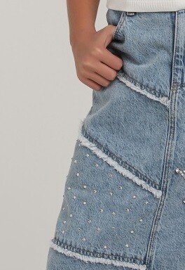 Kız Çocuk Etek 9-13 Yaş 25137 Mavi - 2