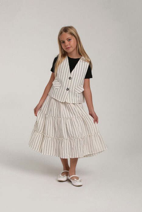 Kız Çocuk Tişört 10-14 Yaş 36006 Beyaz - 3