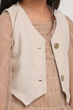 Kız Çocuk Yelek 1-4 Yaş 2536 Natural - 4