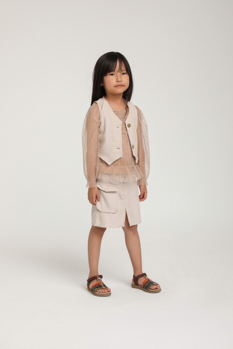 Kız Çocuk Yelek 1-4 Yaş 2536 Natural - 5