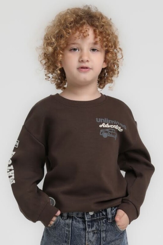 Erkek Çocuk Sweatşirt 1-4 Yaş 1839 Kahve - ESCABEL