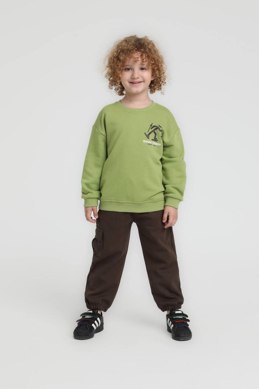 Erkek Çocuk Sweatşirt 1-4 Yaş 1840 Fistik - 3