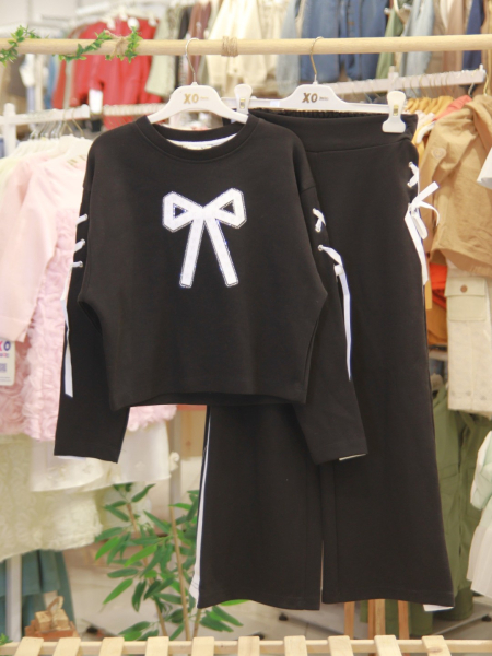 Kız Çocuk Eşofman Takım 5-9 Yaş 36082 Siyah - 3