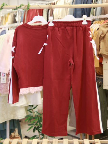 Kız Çocuk Eşofman Takım 5-9 Yaş 36082 Bordo - 4