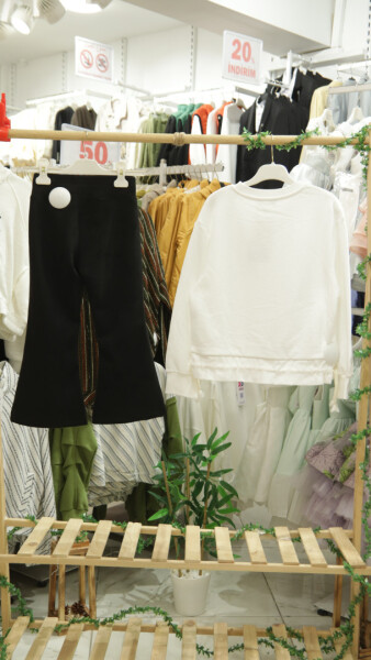 Kız Çocuk Alt Üst 2 Parçalı Kombin Takmı 5-13 Yaş SET0364 Siyah - 9