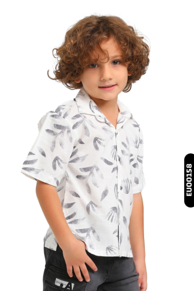 Erkek Çocuk Gömlek 1-4 yaş 24113 Antrasıt - 2