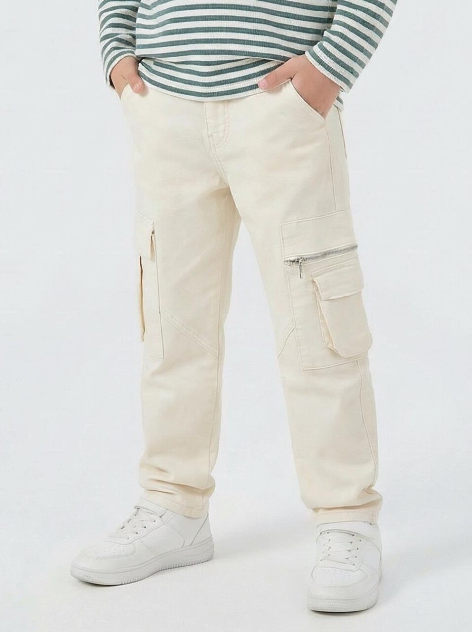 Erkek Çocuk Pantolon 4-13 Yaş 25290 Krem - 1