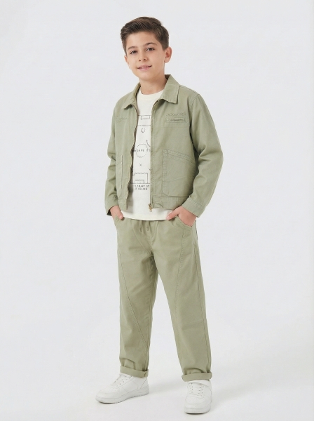 Boys' two-piece set (cardigan + trousers) 4-13 years 2693 - ESCABEL