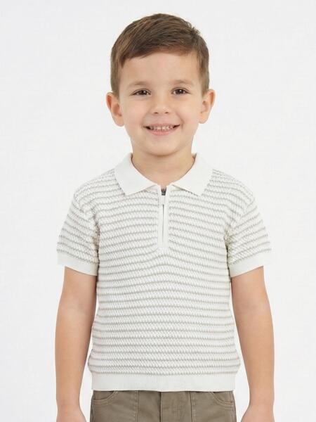 Erkek Çocuk Tişort 1-4 Yaş 1905 Vizon - Krem - ESCABEL