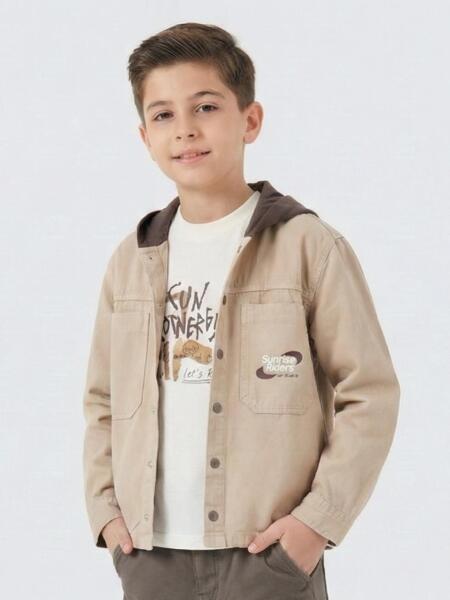 Erkek Çocuk Gömlek 4-13 Yaş 2627 Camel - ESCABEL