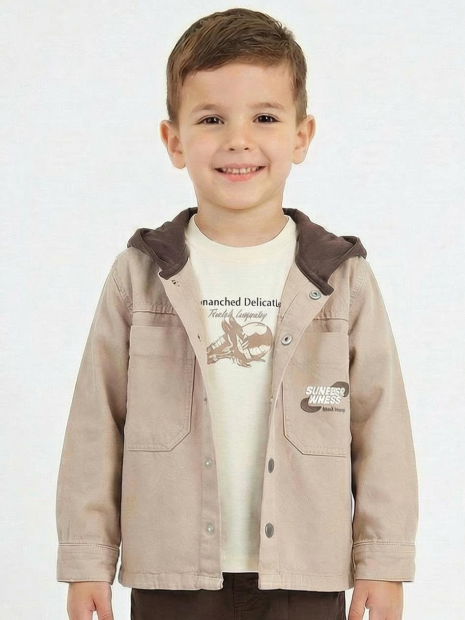 Erkek Çocuk Gömlek 1-4 Yaş 2626 Camel - 1