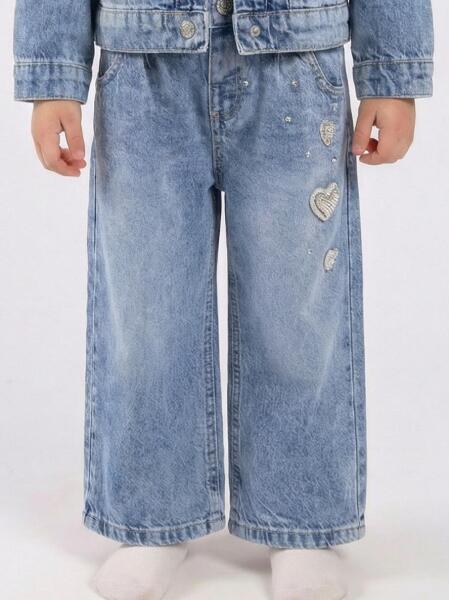 Kız Çocuk Pantolon 1-4 Yaş 26175 Mavi - ESCABEL