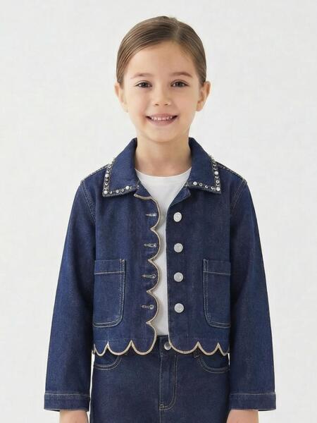 Kız Çocuk Ceket 4-13 Yaş 26105 Mavi - ESCABEL